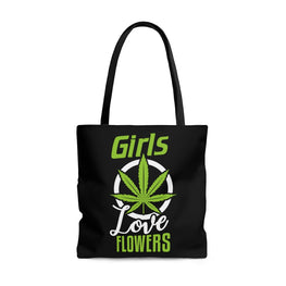 Girls Loves Flowers Tote Bag