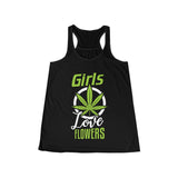 Girls Love Flowers Flowy Racerback Tank