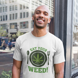 Eat Your Weed Short Sleeve Tee-White