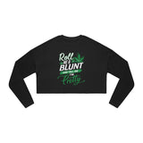 Roll Me A Blunt Cropped Sweatshirt-Black