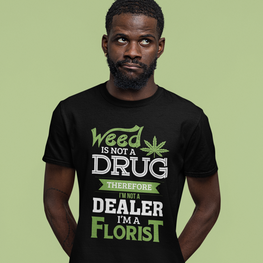 Weed Is Not A Drug Short Sleeve Tee-Black